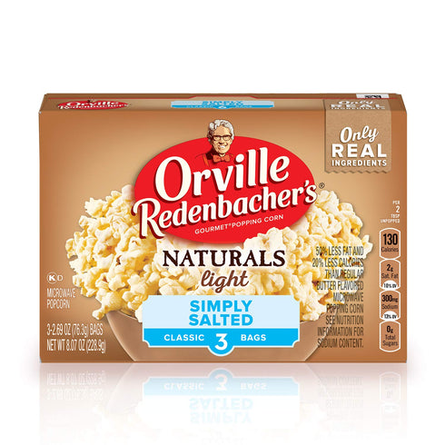 Orville Redenbacher's Naturals Simply Salted Popcorn, Classic Bag, 3-Count...