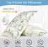 Blue Floral Silk Pillowcases Standard, Reversible Satin Pillow Cases for Hair and Skin Envelope Closure, 22 Momme 6A Grade 100% Silk 20"x26"...