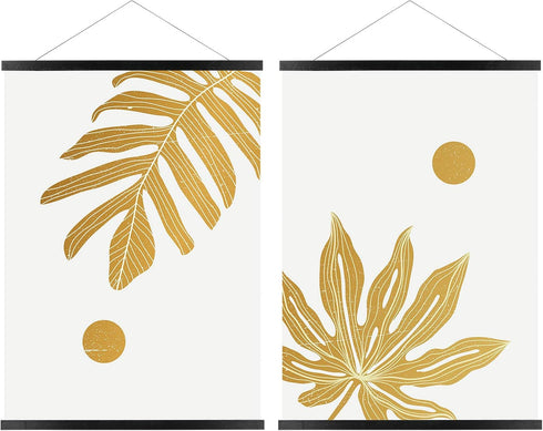 FALAMON 2 Pack Magnetic Poster Hanger Frame, 24x36 24x30 24x17 Magnet Poster Frame Hangers for Hanging Posters, Prints, Photos, Pictures, Maps, Sc...