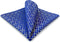 S&W SHLAX&WING Men's Pocket Square Floral Blue Azure with Light Yellow Color Edge...