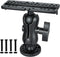 Fish Finder Mount Base, Universal 360° Rotation Ball-Mount Fish Finder Bracket, Nylon & Stainless Steel Electronic Fish Finder Holder for Marine B...