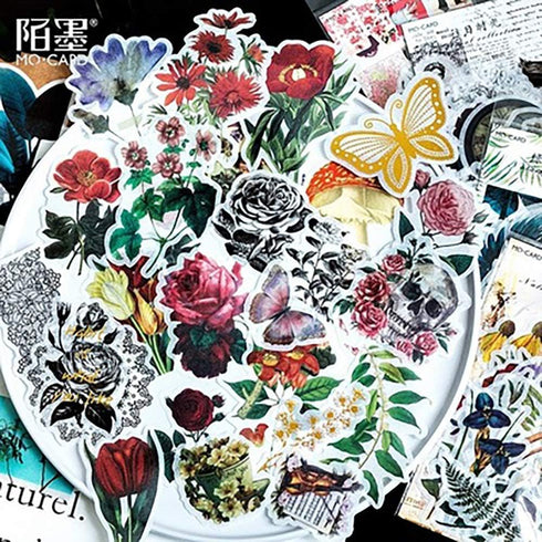 60pcs Laptop Stickers Scrapbook Stickers, Doraking DIY Decorative Green Plants Set Stickers for Laptop,Envelop,Scrapbook,Notebook,Luggage, Glasses...