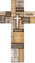 Jetec Cross Wall Decor Christian Wooden Cross Religious Faith Biblical Verse Wall or Table Sign for Home Easter Christmas Farmhouse Home Hanging D...