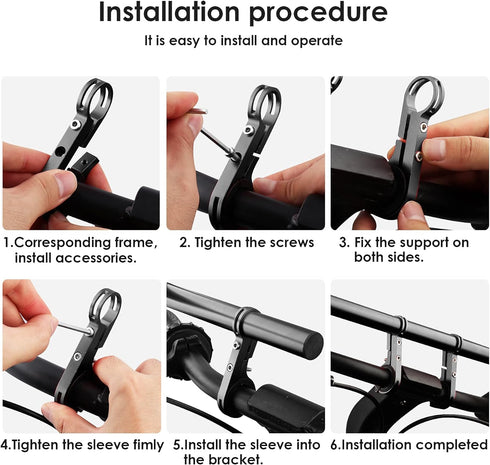 Bicycle handlebar, bicycle handlebar extender 11.8in, multifunctional aluminum alloy bracket extension, handlebar extension rack, used for compute...