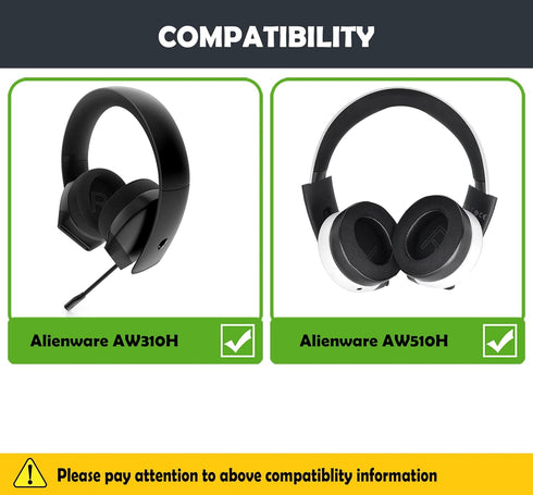 Earpads Replacement Cushion Compatible with Alienware 7.1 PC Gaming Headset AW510H,AW310H Cool Gel Ear pads with Cooling Gel layer...