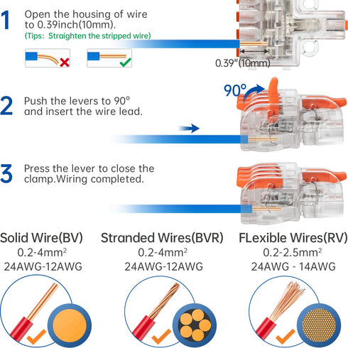 GKEEMARS 10Pcs Mini Electrical Wire Connectors, DIY Splicing into 4/6/8/9/10 Way Butt Terminal Block Connectors (1 in 4 out, PC)...