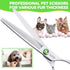 Dog Grooming Scissors 7.4" 50 Teeth Professional Thinning Scissors 440C Stainless Steel Pet Grooming Thinning Blending Shears with Offset Handle a...