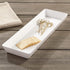 US Acrylic Avant White Plastic Serving Trays (Set of 4) 15” x 5” | Narrow Reusable Rectangular Party Platters | Serve Appetizers, Fruit, Veggies, ...