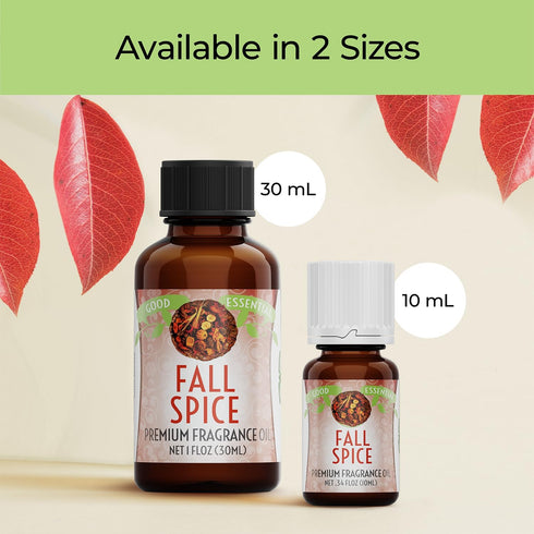 Good Essential - Professional Fall Spice Fragrance Oil 10ml for Diffuser, Candles, Soaps, Lotions, Perfume 0.33 fl oz - Diffuser Oil Fall Scents -...