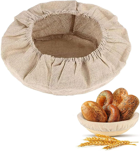 Cream-Coloured Oval Bread Banneton Proofing Basket Liner Cloth Cover Natural Rattan Baking Dough Banneton Proofing Sourdough Basket Cloth Liner Br...