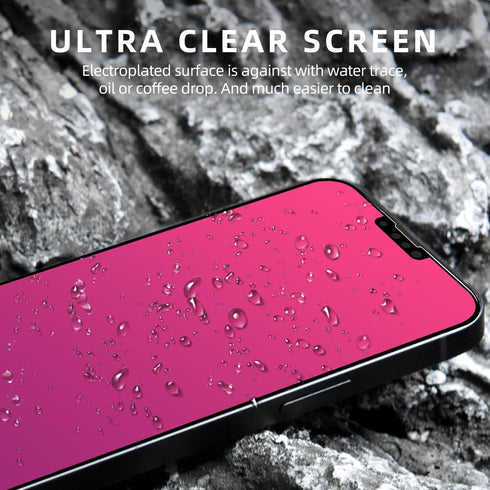 EGKimBa Privacy Screen Protector Compatible with iPhone 13 or iPhone 13 Pro or iPhone 14, 6.1 inch Gradient Colorful Electroplated Anti-Spy Anti-B...