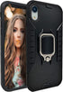 MODOS LOGICOS Case for iPhone XR, Dual Layers Shockproof Protective Case with Built-in 360 Metal Rotating Ring Kickstand, Working with Any Magneti...