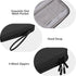 Cables Organizer for Travel Pouch and Storage Tech Accessories Electronics Cords Charger iPhone Keys Power Bank Money Hard Drive Cases (Black-Soft...