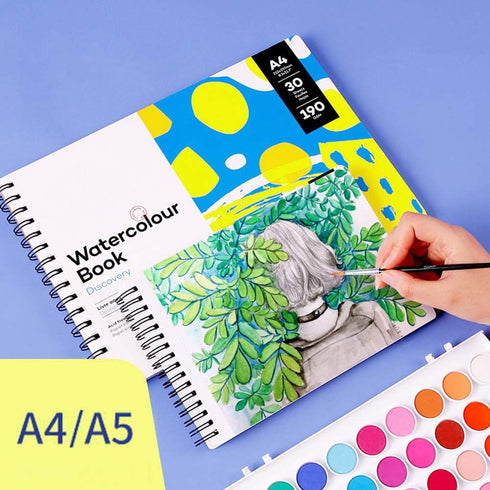 Watercolor Spiral Notebook A5 Painting Paper 30 Sheet Blank Sketchbook Professional Watercolor Card Paper for Artist Student Hardcover Journal wit...