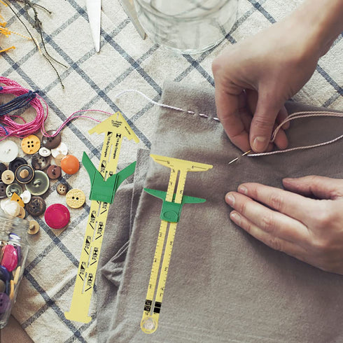 YEQIN 2 Pieces Sliding Gauge Quilting Sewing Measuring Tools Plastic T Gauge for Sewing Quilting, 2 Different Size...