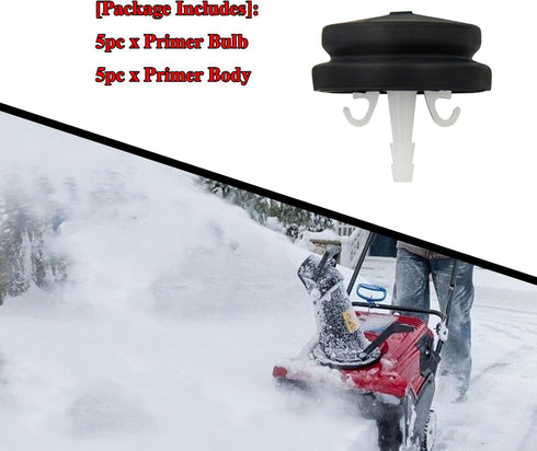 66-7460 Primer Bulb for Toro CCR-2450, CCR-3650, CCR-1000, CCR-2000 Snow Thrower, Replaces Lawn Boy Primer Bulb 66-7460 (5-Packs, with 44-2750 Pri...