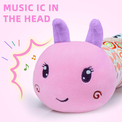 Baby Infant Musical Toy Soft Stuffed Animal Toy with Multi Textures,Rattle,Crinkle,Newborn Baby Toy for 0 3 6 9 12 Months Girls Boy Gift,Caterpill...