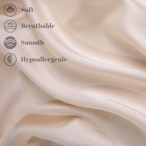 100% Mulberry Silk Pillowcase Set of 2 for Hair and Skin,with Hidden Zipper,Both Sides 19 Momme 600 Thread Count Natural Silk Pillow Cover,Soft Br...