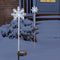 Alpine Corporation 33" H Outdoor Solar 3D Snowflake Garden Lawn Stakes with LED Lights (Set of 2)...