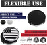 KitsPro 2.9Inch 75MM Wheel Center Caps, Pack of 4 (Matte Black, Outer 75MM, Inner 73MM)...