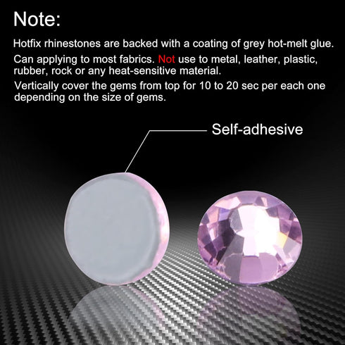 Jollin Hot Fix Crystal Flatback Rhinestones Glass Diamantes Gems 4.8mm(20ss 576pcs, Pink)...