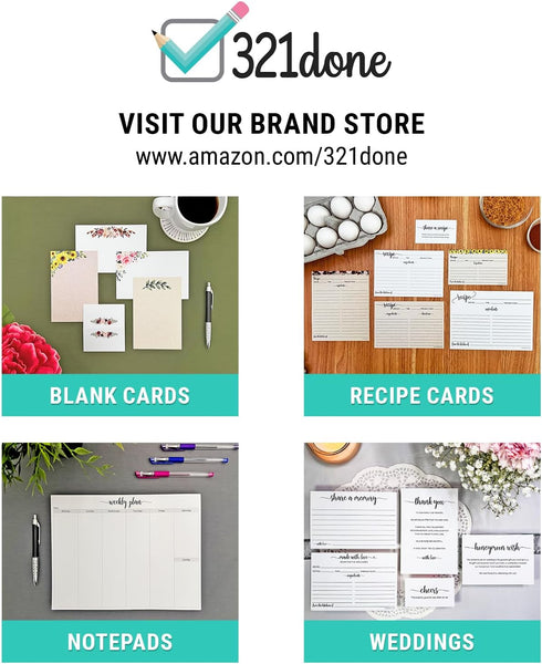 321Done Plain Blank Kraft Cards, Made in USA - 5x7 Thick, Heavyweight Rustic Card Stock Supplies to Make Invites, Greeting, Table Cards, Paper Cra...