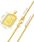 Initial Letter Pendant Necklace for Men Women 18K Gold Plated Rope Chain Necklace 20 Inches Initial Necklaces for Men...