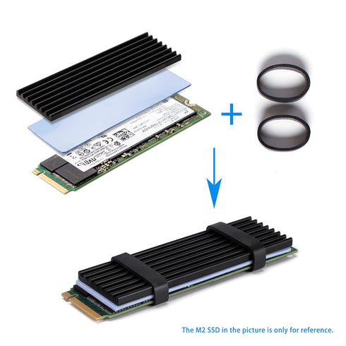 M.2 SSD Heatsink Kit for PS5, 2280 PCIe NVME Hard Disk Heat Sink Cooler with Silicone Thermal Pad...