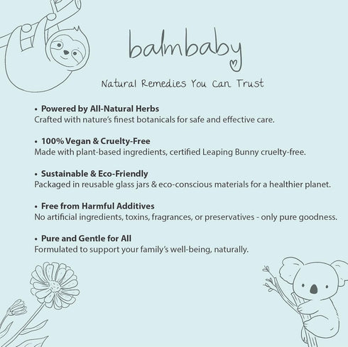 Balm Baby Natural & Organic Baby Teething & Calming Tincture - Calms, Soothes Gums and Discomfort – Vegan - Glass Bottle with Glass Dropper (2oz)...