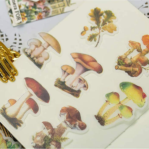 60PCS Mushroom Laptop Stickers Decals, Doraking DIY Mushroom Plants Decoration Stickers Decals for Windows, Refrigerator, Decoration (Mushroom Col...