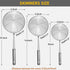 Set of 3 Spider Strainer Stainless Steel Skimmer Spoon for Cooking and Frying Spaghetti Pasta Food Solid Kitchen Utensils Metal Ladle with Handle ...