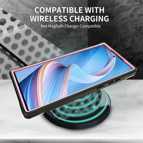 URBANITE Case for Samsung Galaxy S22 Ultra 5G, Military Grade Heavy Duty Shockproof Protective Cover, Built-in Kickstand (Pink)...