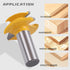 45 Degree Router Bit, Newdeli 1/2 Shank 45 Degree Lock Miter Router Bit, 1/2-inch Stock Lock Miter Woodworking Tools for 90-Degree Tenon Joint Woo...