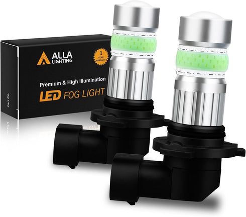 Alla Lighting HB4 9006 LED Fog Lights Bulbs 8000K Ice Blue 2800lm Xtreme Super Bright COB-72 12V Replacement...