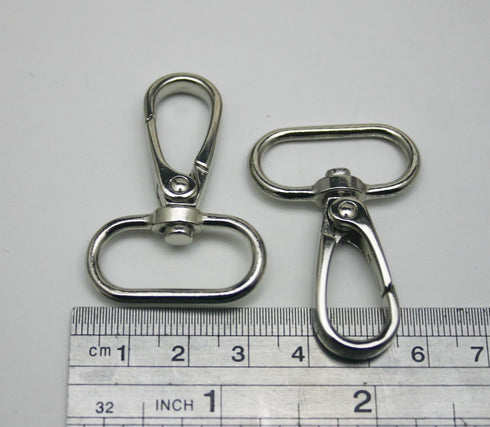 Generic Metal Color Silvery Lobster Clasps 1 Inch Inside Diameter Oval Swivel Trigger Clips Hooks for Purse Bag Straps Pack of 15...