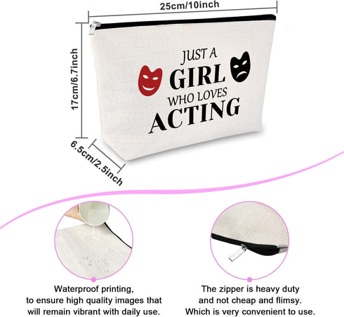Theatre Lover Gifts Makeup Bag Theatre Drama Gift for Actress Theater Gifts for Women Theatre Acting Gift for Drama Student Retirement Graduation ...