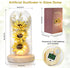Sunflower Gifts for Women, Sunflowers Artificial Flowers in Glass Dome with LED Strip, Birthday Gifts for Mom & Grandma, Sunflower Decor on Mother...