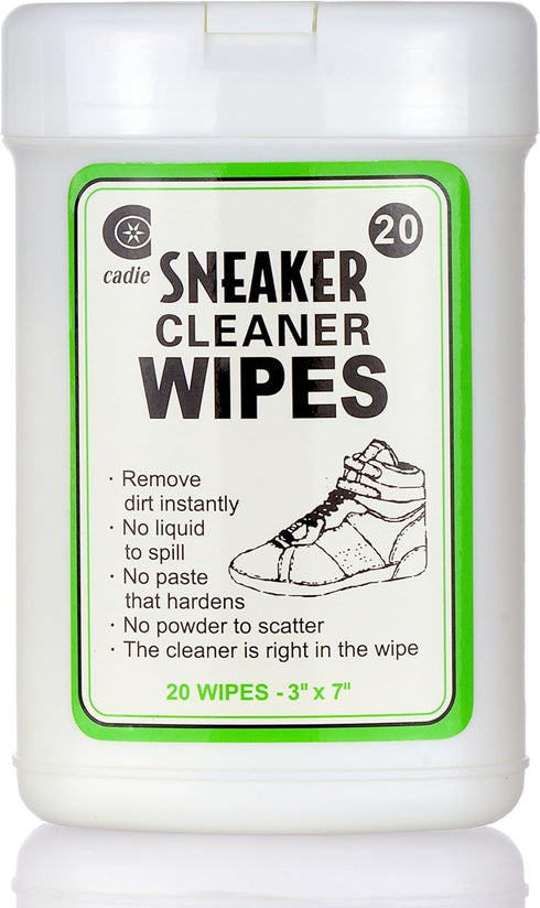 Twin Pack Wipes,Sneaker Cleaner 20 Wipes,Instant Shoe Shine 30 Wipes Shiners, By Cadie (1 PACK)...