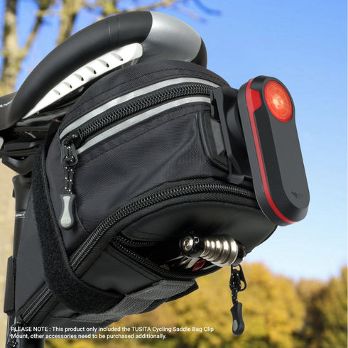 TUSITA Cycling Saddle Bag Clip Mount (Small Slot) Compatible with Garmin Varia RTL515, RTL510, RVR315...