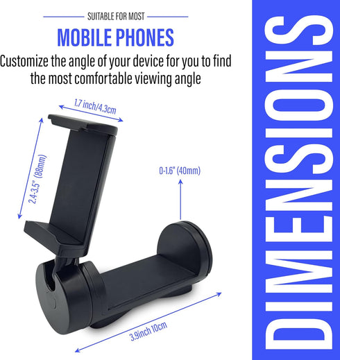 – Airplane Phone Holder Mount – Universal Hands-Free Travel Phone Holder for Airplane Seat Back (Black)......