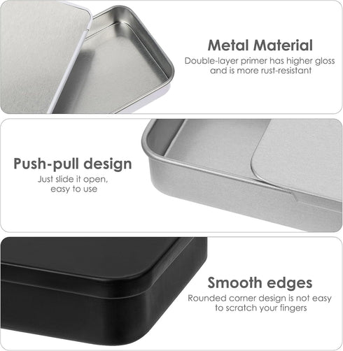 6 Pack Portable Dental Floss Case, Metal Sliding Dental Pick Dispenser, Refillable Travel Floss Pick Organizer Case for for Teeth Cleaning...