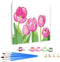 Dynippy DIY Oil Paint by Numbers for Beginner Framed Colourful Canvas Acrylic Oil Easy Painting Kit for Adults Childrens 8x8 inch - (Pink Flower)...