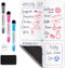 Magnetic Dry Erase White Board Sheet for Fridge 12x8 in, with Stain Resistant Technology, includes 3 Markers and Big Eraser with Magnets, Small Re...