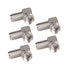 BINGFU F Type Male to Female Right Angle RG6 Coaxial Cable Connector Adapter (5-Pack) for Television TV Antenna CATV Digital Vedio Audio Coax Exte...