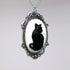 Black Cat Cameo in Antique Silver Finish Pewter Frame Pendant Necklace...