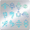 BENECREAT Zodiac Signs Themed Metal Stencil, Stainless Steel Drawing Stencil Template for Wood Burning, Wall Painting Crafts and Decorations, 6x6"...