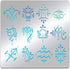 BENECREAT Zodiac Signs Themed Metal Stencil, Stainless Steel Drawing Stencil Template for Wood Burning, Wall Painting Crafts and Decorations, 6x6"...