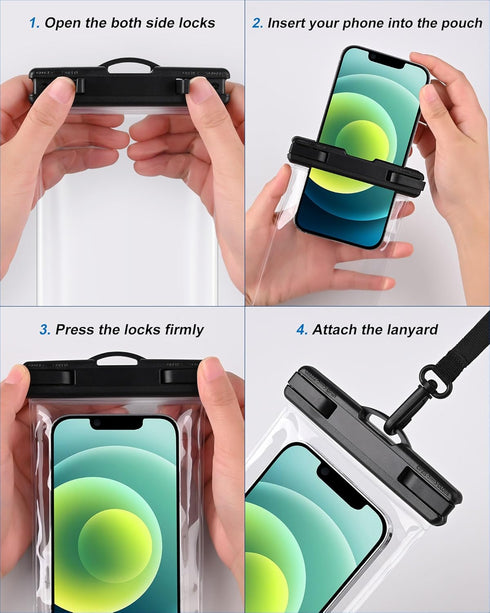 2024 Waterproof Phone Pouch: 2 Pack Cruise Ship Essentials Must Haves Dry Bag for Vacation Beach Travel Kayak Accessories, Water Proof Phone Case ...