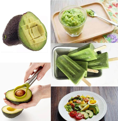 Avocado Slicer,Avocado Pit Remover Cutter Peeler Well Made Stainless Steel Avocado Slicer and Pitter Tool...