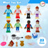 8 Toy Figures & Playsets, 2 Inch Play Peoples Set, Early Development Family Figurines for Kids, Pretend Play Toys for Children 3+ (23Pcs)...